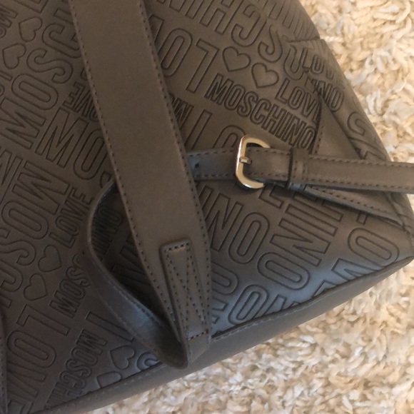 Love Moschino Gray backpack logo embossed - Picture 7 of 10